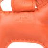 Hermès  Rodeo bag accessory  in orange Terre Battue Swift leather - Detail D2 thumbnail
