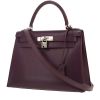 Sac à main Hermès  Kelly 28 cm en cuir box prune - 00pp thumbnail