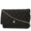 Sac bandoulière Chanel  Wallet on Chain en cuir matelassé noir - 00pp thumbnail