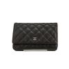 Sac bandoulière Chanel  Wallet on Chain en cuir matelassé noir - 360 thumbnail