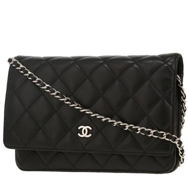 Chanel  Wallet on Chain shoulder bag  in black quilted leather