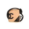 Chanel  Cambon shoulder bag  in beige and black quilted leather - 360 thumbnail