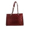 Sac cabas Chanel  Shopping GST en cuir verni matelassé bordeaux - 360 thumbnail