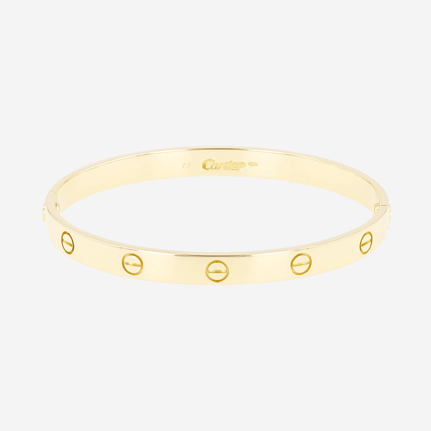Cartier Love bracelet in yellow gold, size 19