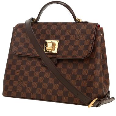 Sac bandoulière Louis Vuitton  Bergamo en toile damier ébène et cuir marron