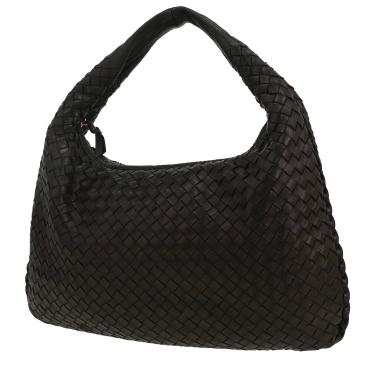 Sac à main Bottega Veneta  Veneta en cuir intrecciato noir