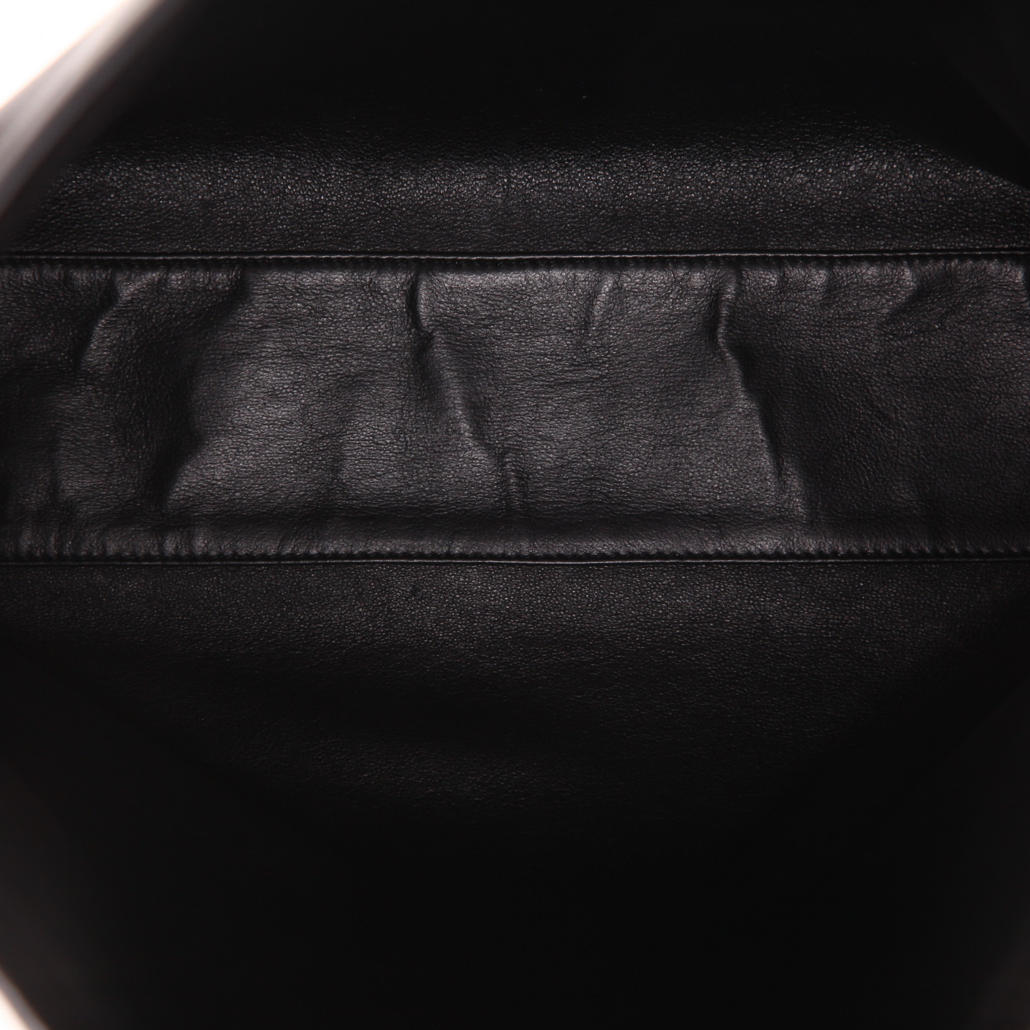 Bolso de mano Saint Laurent  Hobo en cuero negro - Detail D3