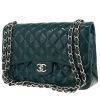 Sac bandoulière Chanel  Timeless Jumbo en cuir verni matelassé bleu-pétrole - 00pp thumbnail