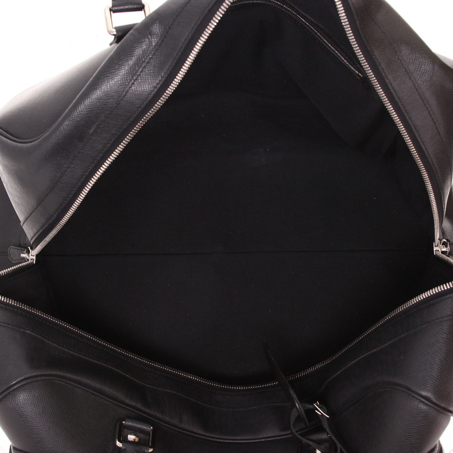 Sac de voyage Louis Vuitton   en cuir taiga gris anthracite - Detail D3