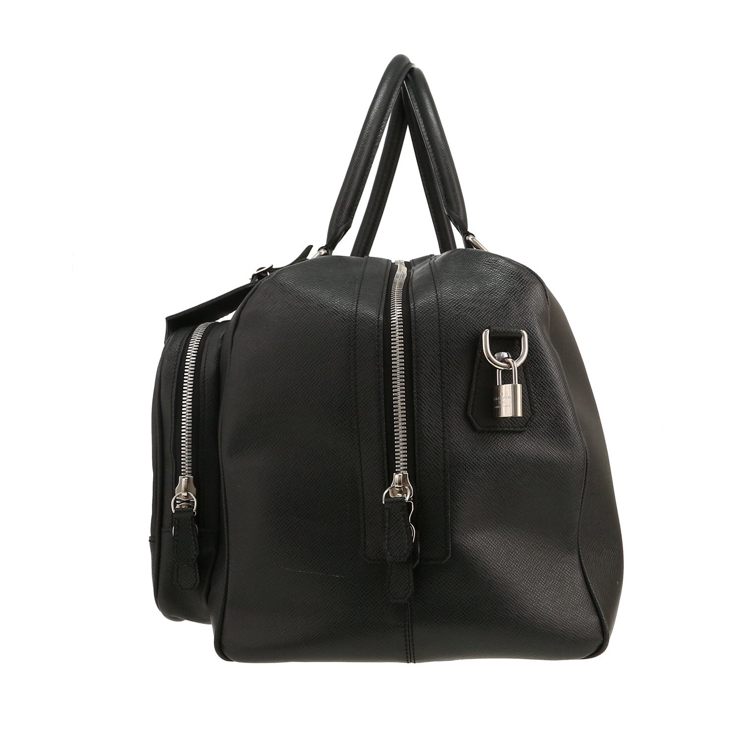 Louis Vuitton   travel bag  in anthracite grey taiga leather - Detail D6