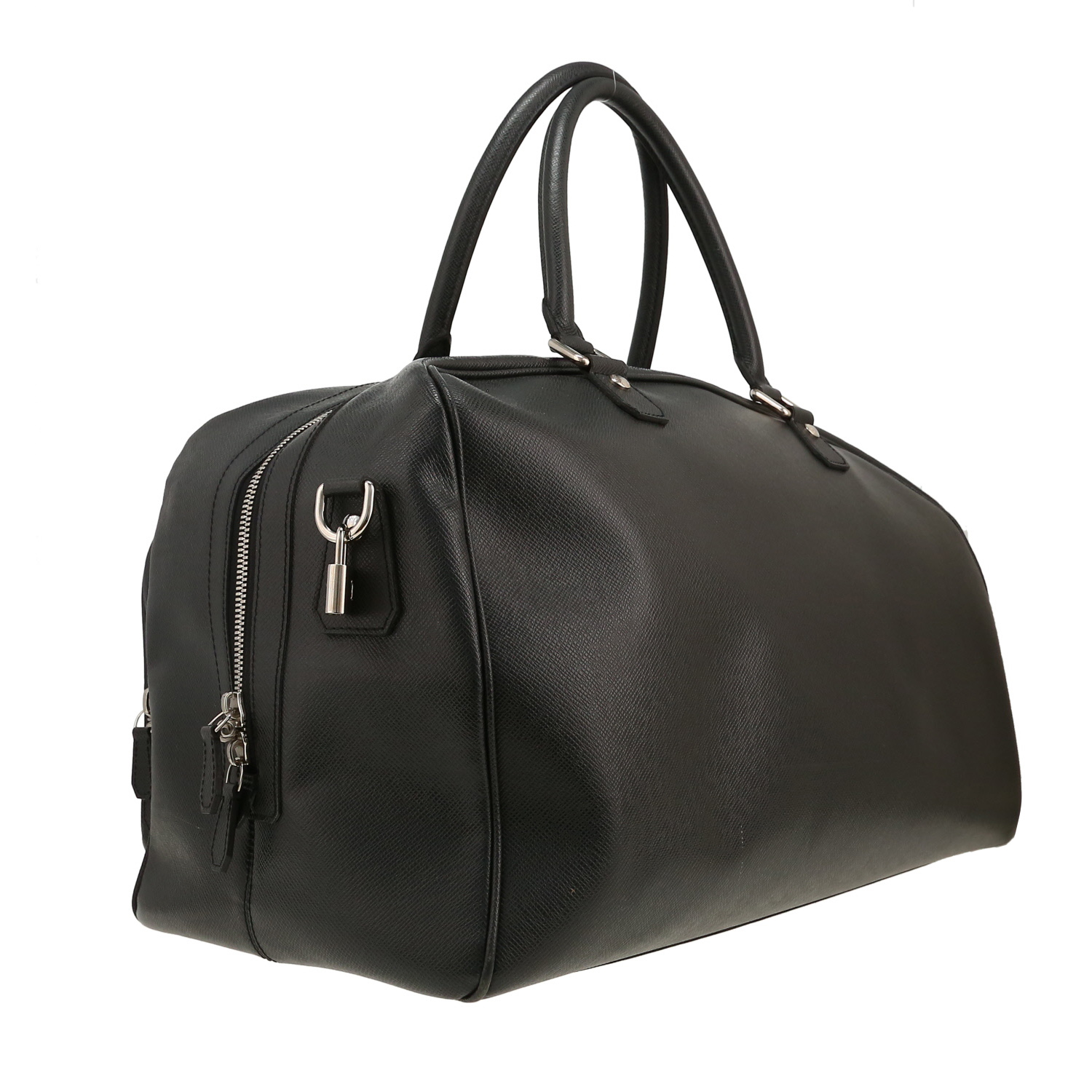 Bolsa de viaje Louis Vuitton   en cuero taiga gris antracita - Detail D8