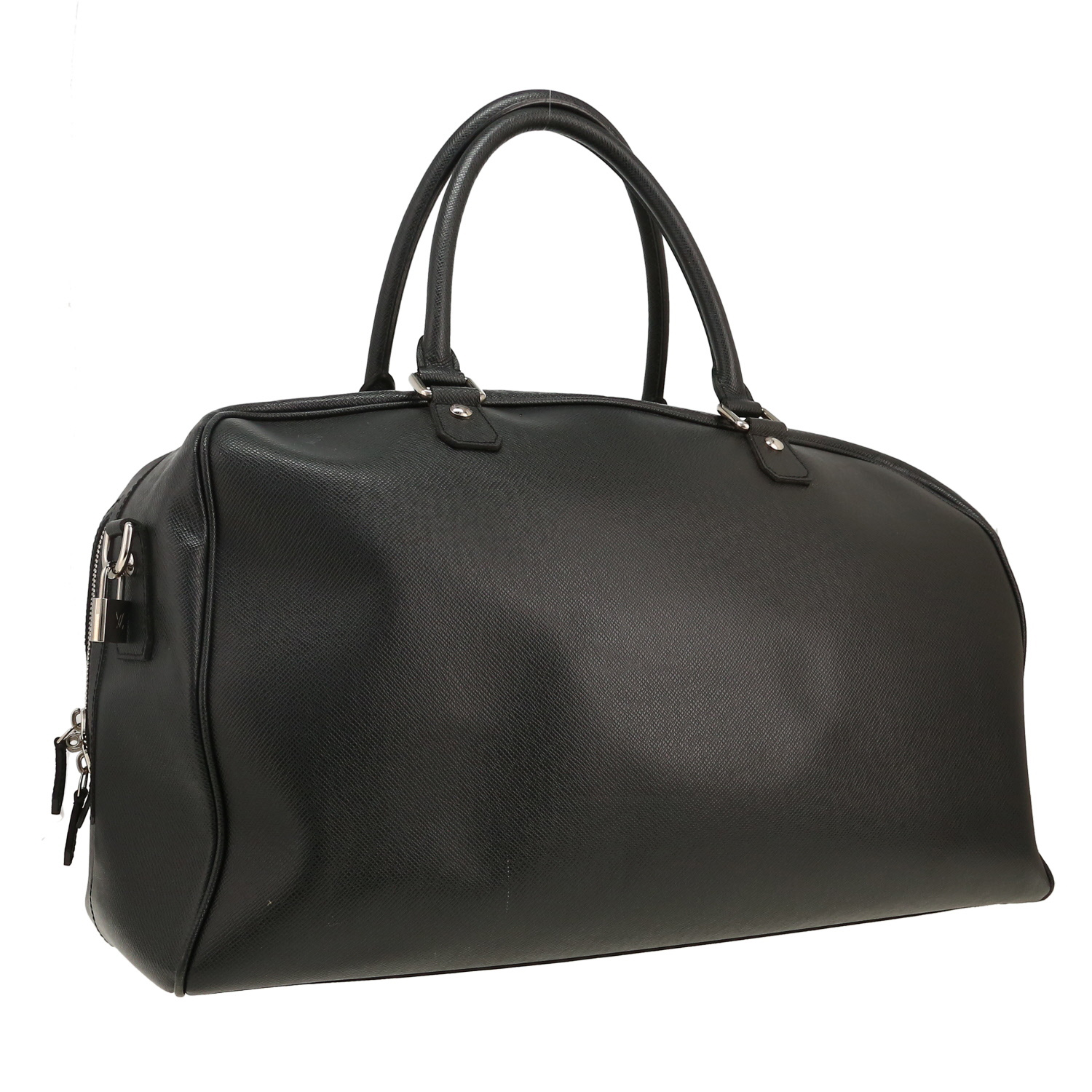 Borsa da viaggio Louis Vuitton   in pelle taiga grigio antracite - Detail D9