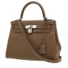Sac à main Hermès  Kelly 28 cm en cuir Evergrain taupe - 00pp thumbnail