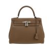 Sac à main Hermès  Kelly 28 cm en cuir Evergrain taupe - 360 thumbnail