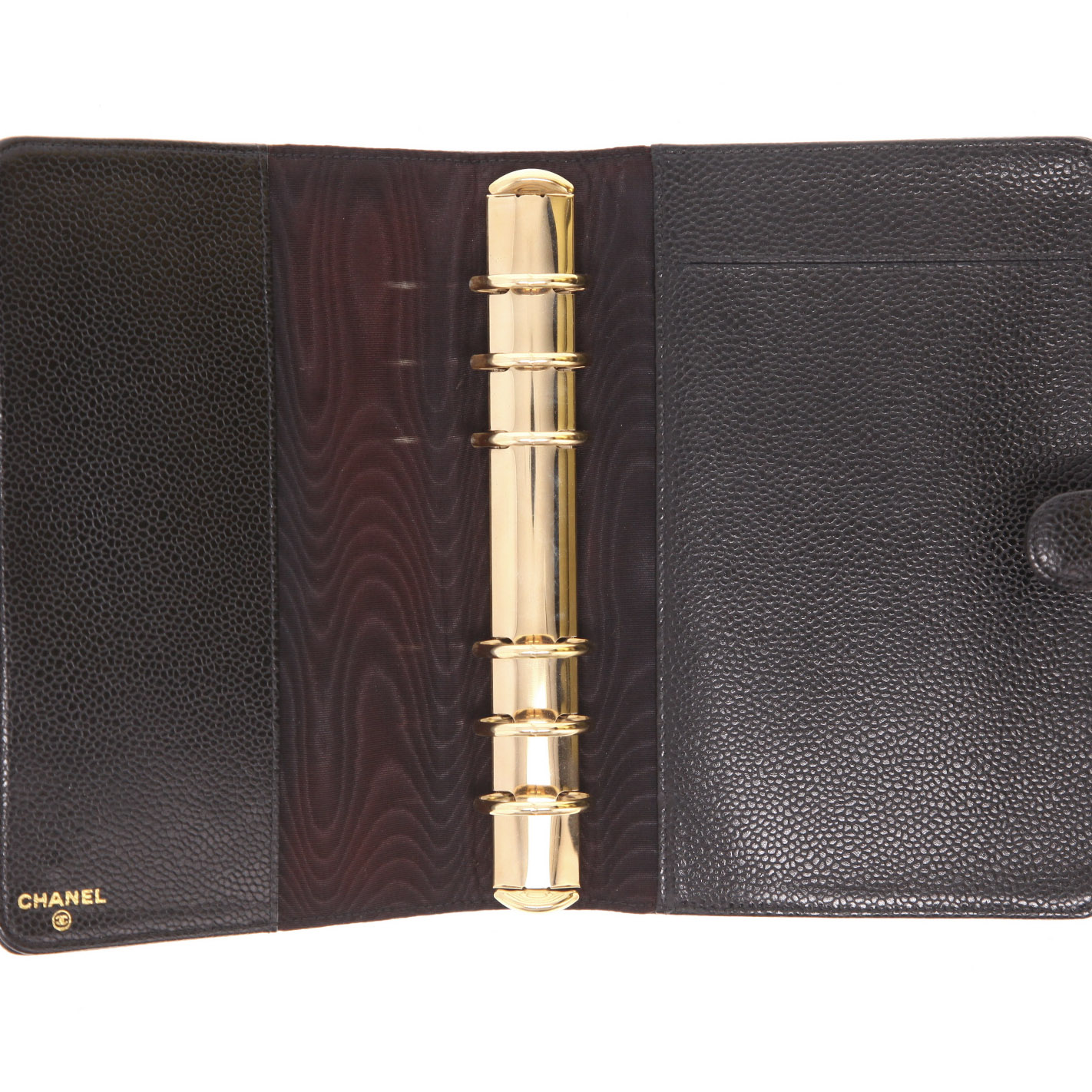 Billetera Chanel  Vintage en cuero granulado negro - Detail D3