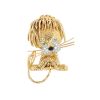 Broche années 1960 Van Cleef 
Arpels Lion Ebouriffé grand modèle en or jaune, platine, diamants et émeraudes - 00pp thumbnail