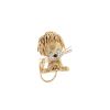 Broche années 1960 Van Cleef 
Arpels Lion Ebouriffé grand modèle en or jaune, platine, diamants et émeraudes - 360 thumbnail