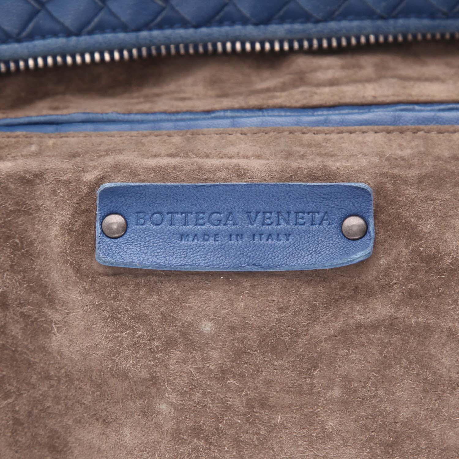 Borsa Bottega Veneta   in pelle intrecciata blu - Detail D2