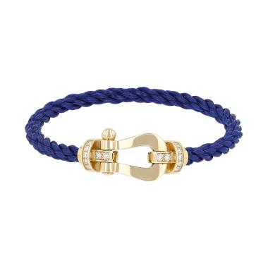 Bracelet Fred Force 10 grand modèle en or jaune et diamants
