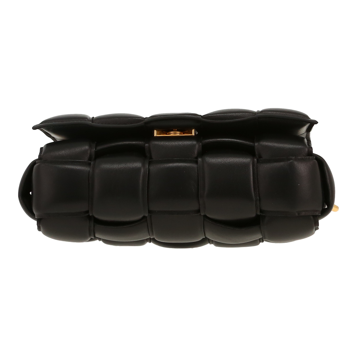 Borsa a tracolla Bottega Veneta  Cassette in pelle intrecciata nera - Detail D1