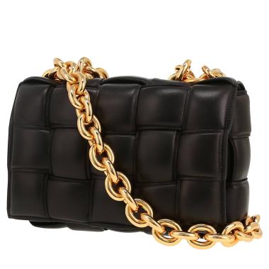 Borsa a tracolla Bottega Veneta  Cassette in pelle intrecciata nera
