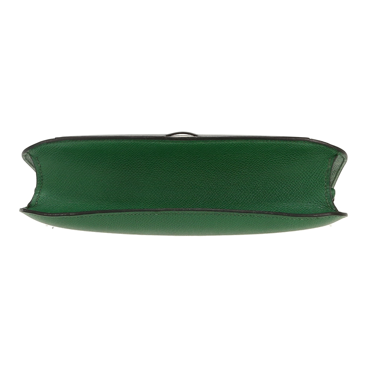 Borsa a tracolla Hermès  Sac A Malices in pelle Courchevel verde e nera - Detail D1