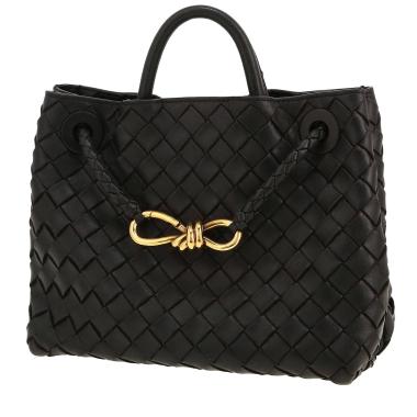 Sac à main Bottega Veneta  Andiamo en cuir intrecciato noir