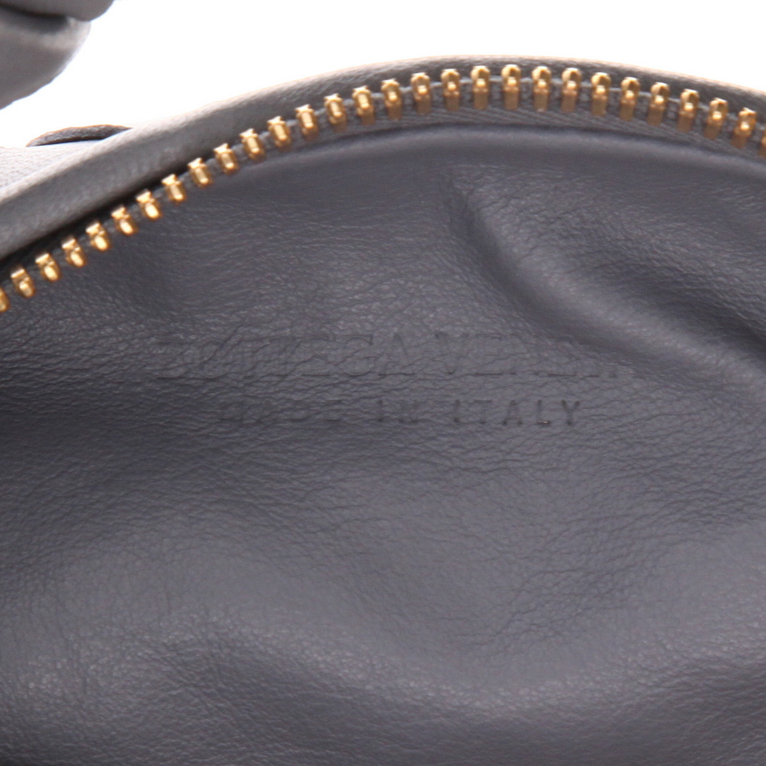Borsa Bottega Veneta  Mini Jodie in pelle intrecciata grigia - Detail D2