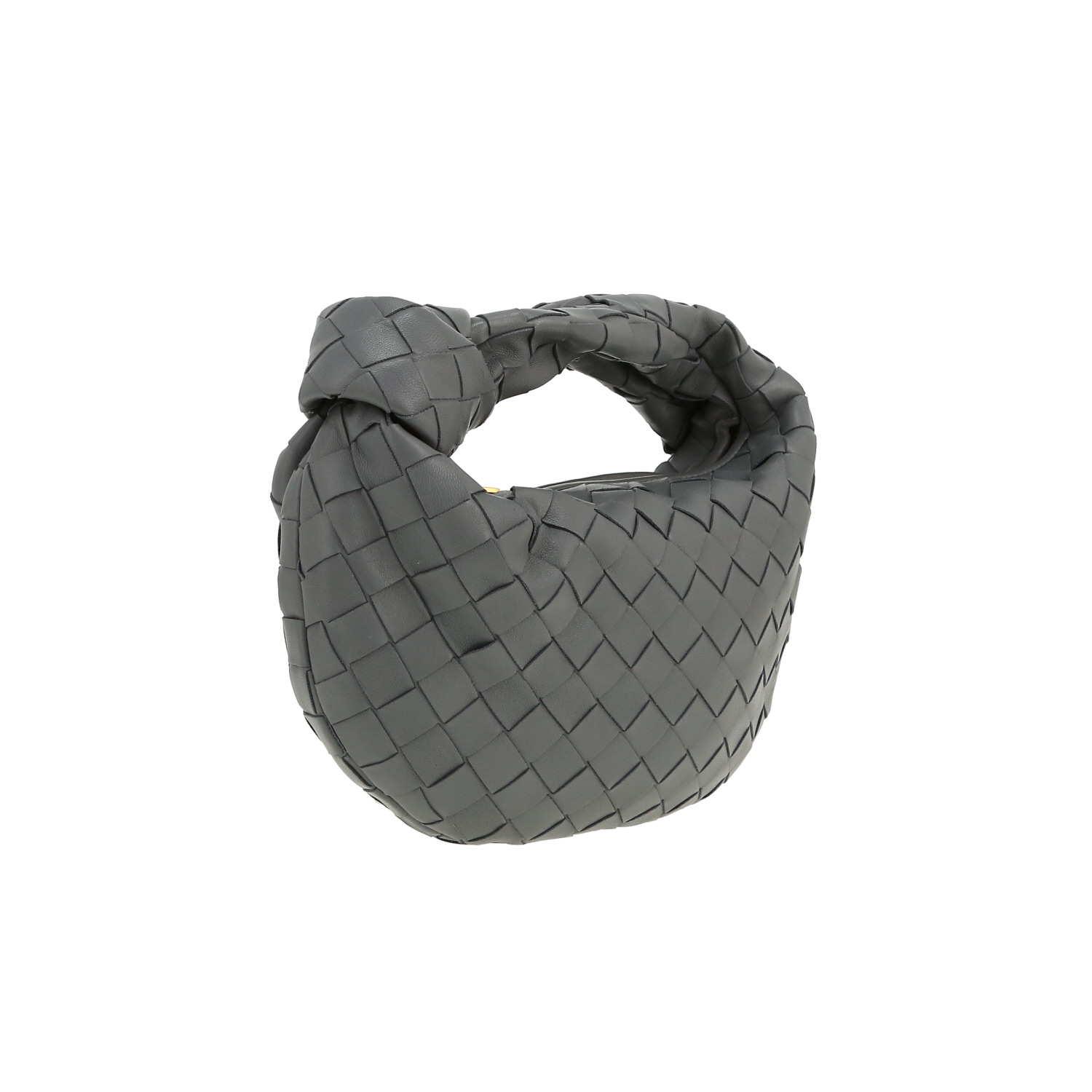 Bottega Veneta  Mini Jodie handbag  in grey intrecciato leather - Detail D5