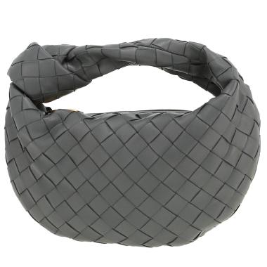 Sac à main Bottega Veneta  Mini Jodie en cuir intrecciato gris