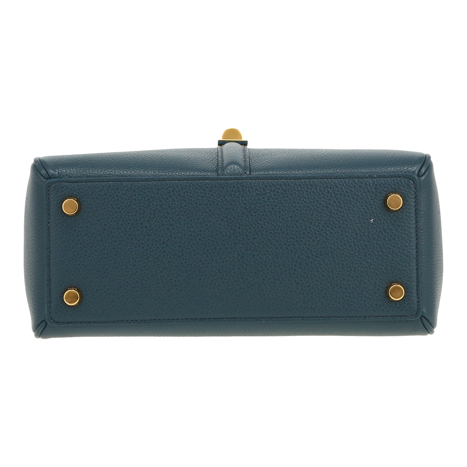 Celine  16 shoulder bag  in blue grained leather - Detail D1