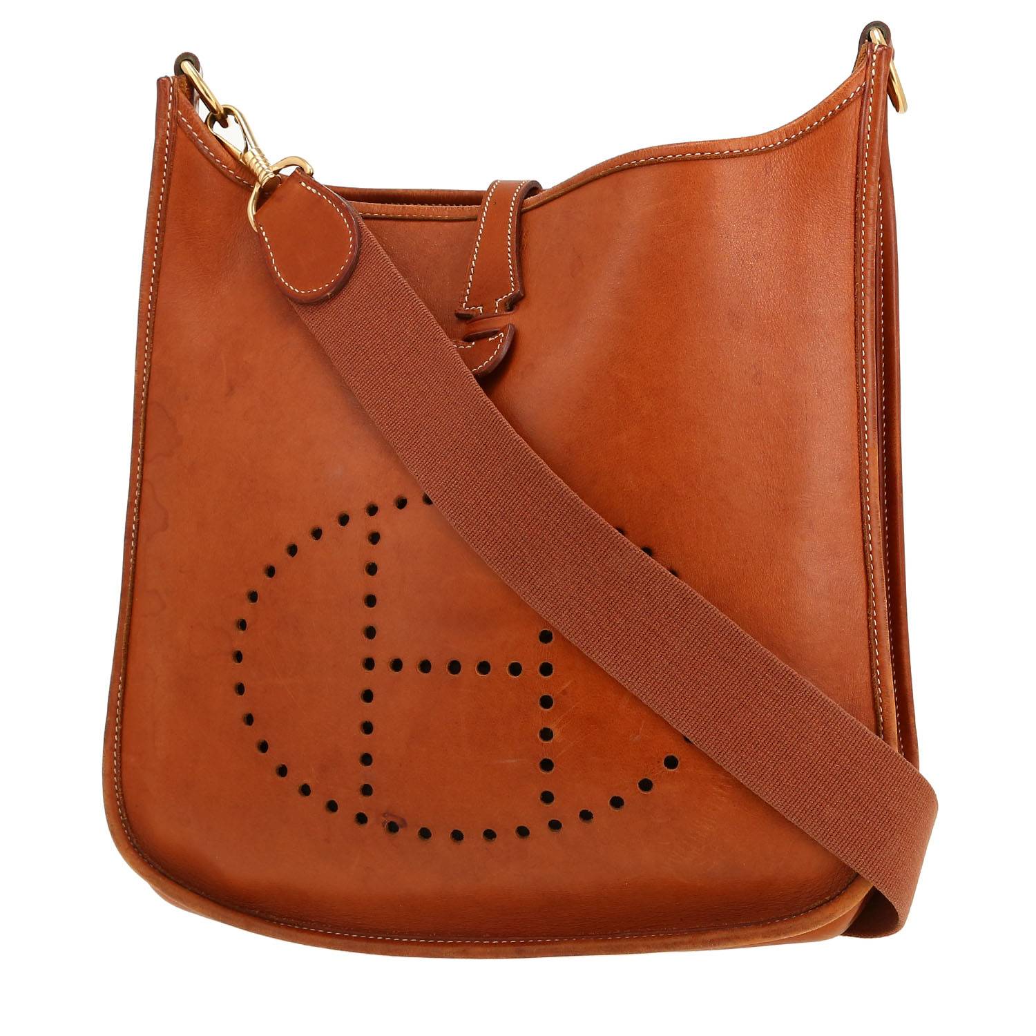 Borsa a tracolla Hermès  Evelyne in pelle Barenia gold