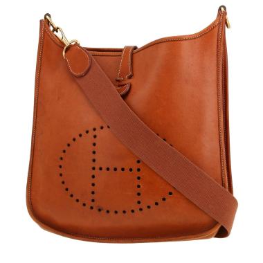 Hermès  Evelyne shoulder bag  in gold Barenia leather