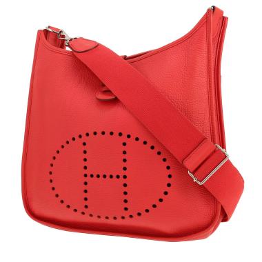 Sac bandoulière Hermès  Evelyne III en cuir togo rose Jaipur