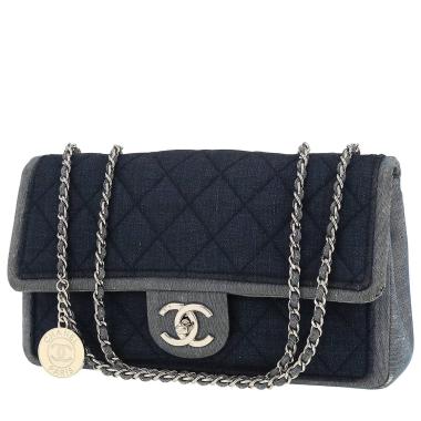 Borsa Chanel  Timeless in tela denim blu