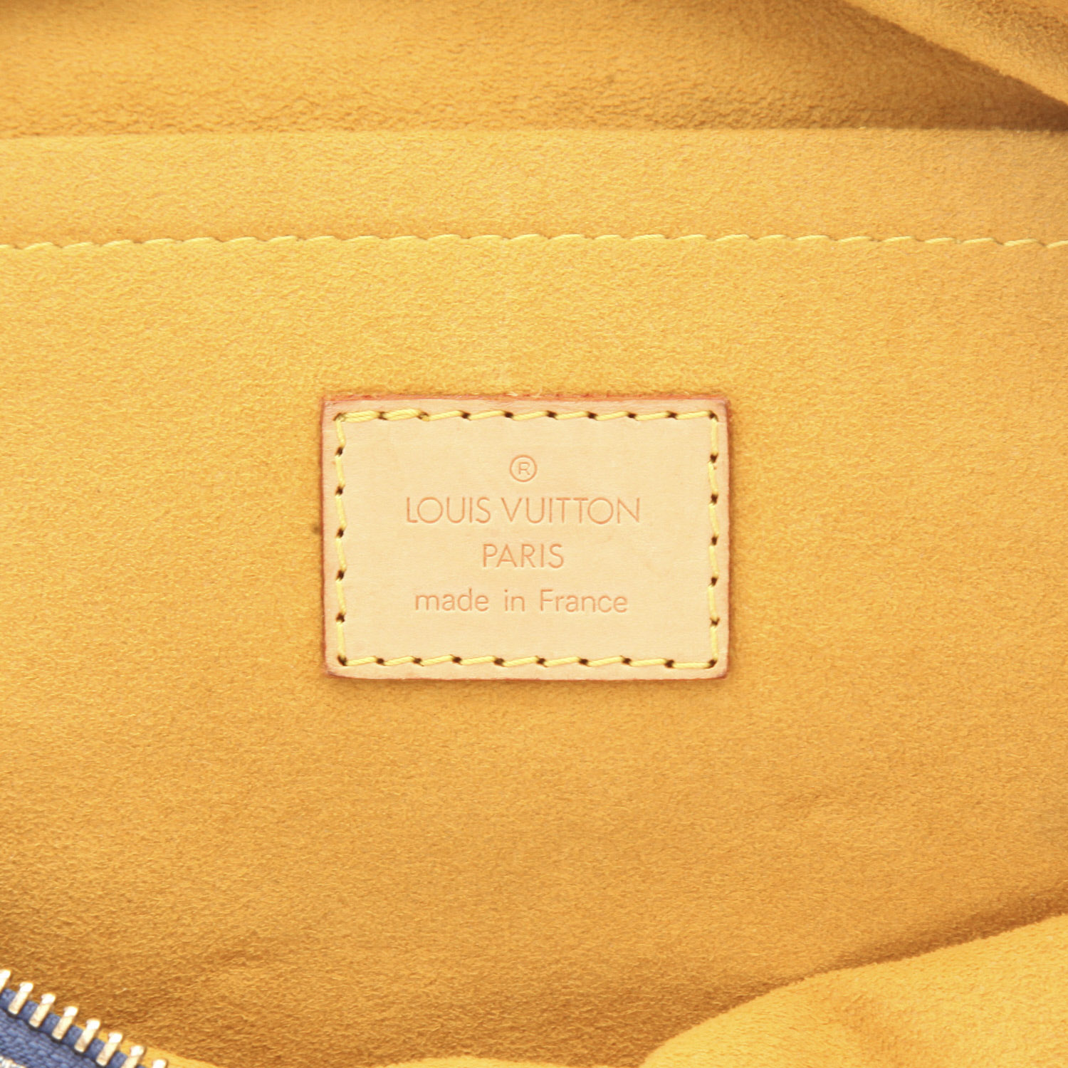 Louis Vuitton  Neo Speedy handbag  in blue monogram denim canvas  and natural leather - Detail D2