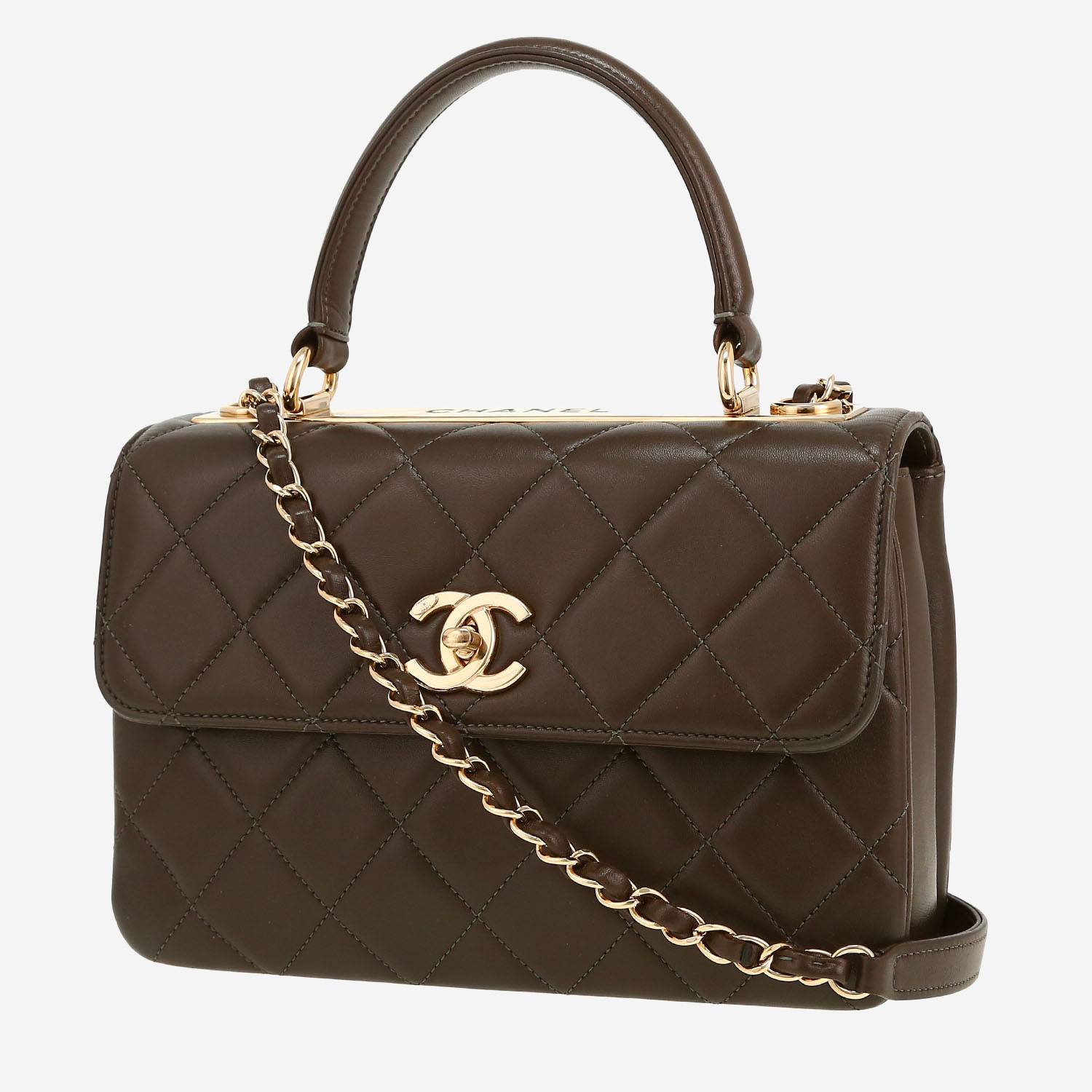 Borsa a tracolla Chanel  Trendy CC in pelle trapuntata marrone