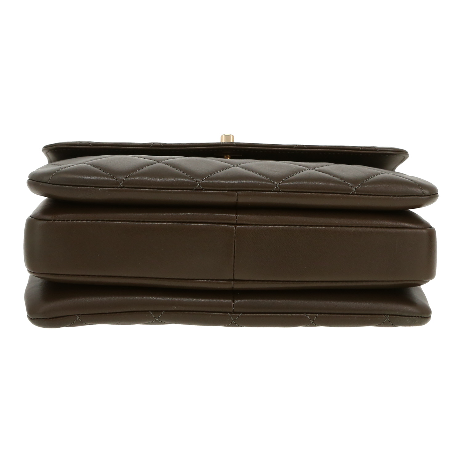 Sac bandoulière Chanel  Trendy CC en cuir matelassé marron - Detail D1