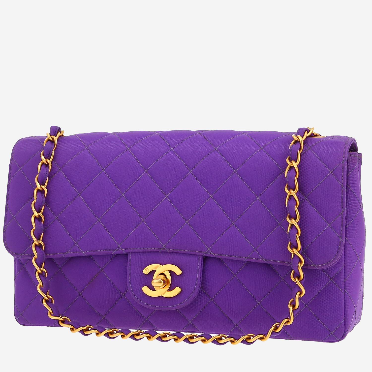 Bolso de mano Chanel  Timeless en lona violeta