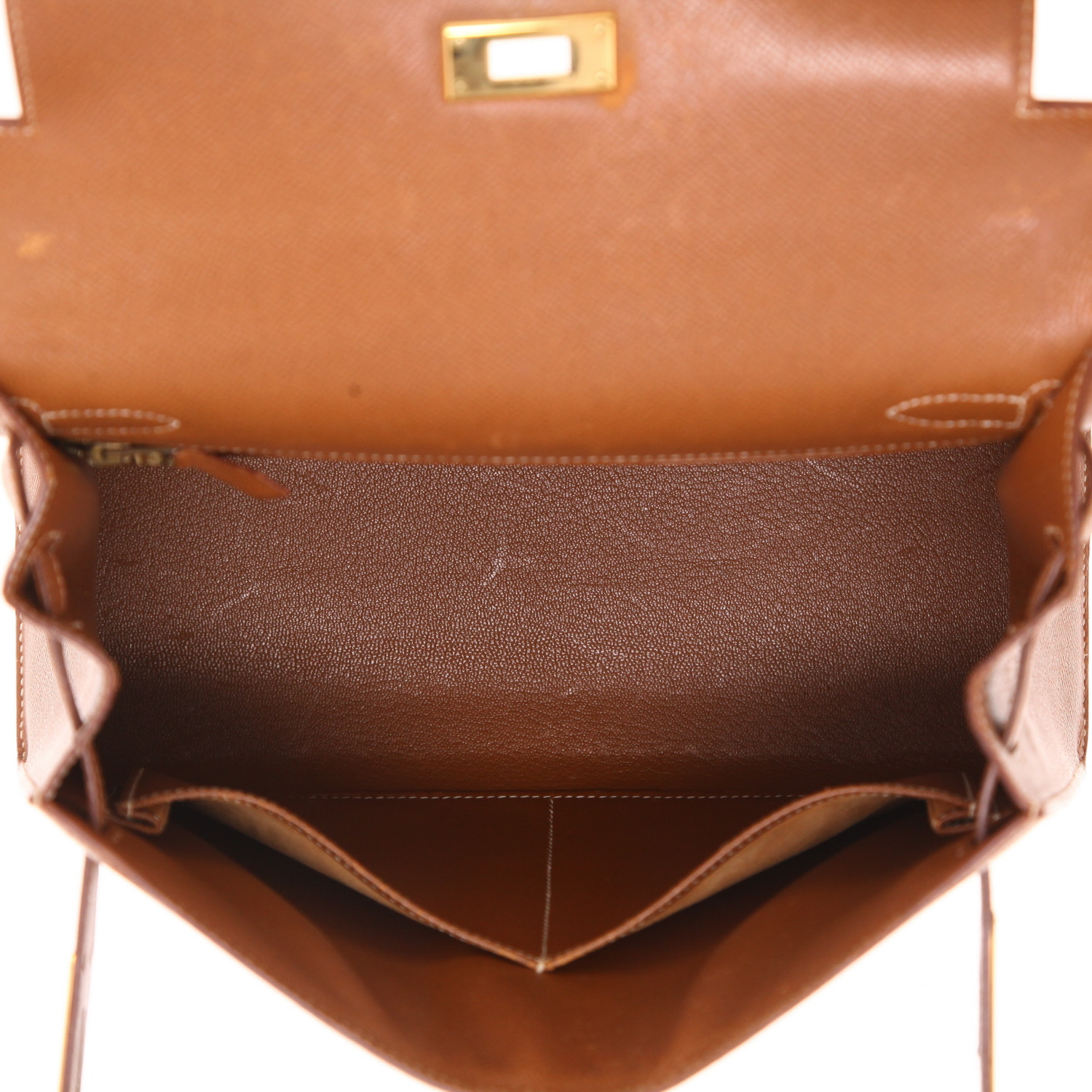 Borsa Hermès  Kelly 28 cm in pelle Courchevel gold - Detail D3