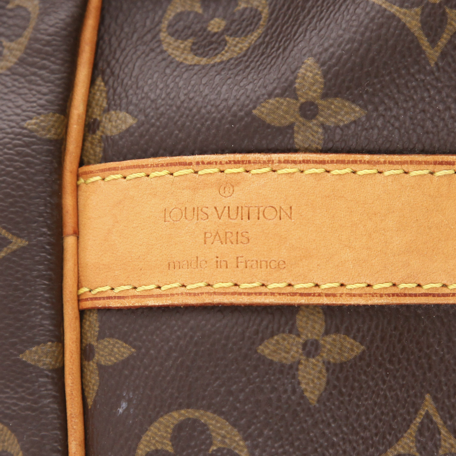 Louis Vuitton  Keepall 50 travel bag  in brown monogram canvas  and natural leather - Detail D2