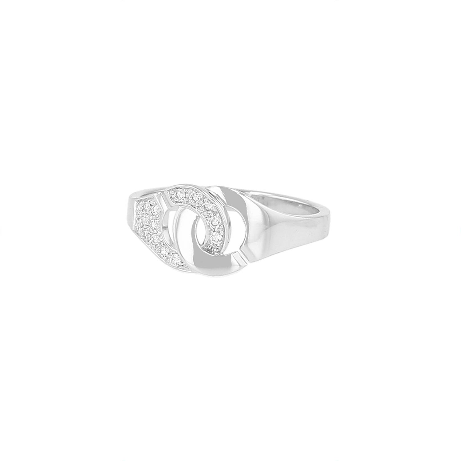 Bague Dinh Van Menottes Or Blanc Diamants Occasion Bague Dinh Van Menottes Or Blanc Diamants Occasion