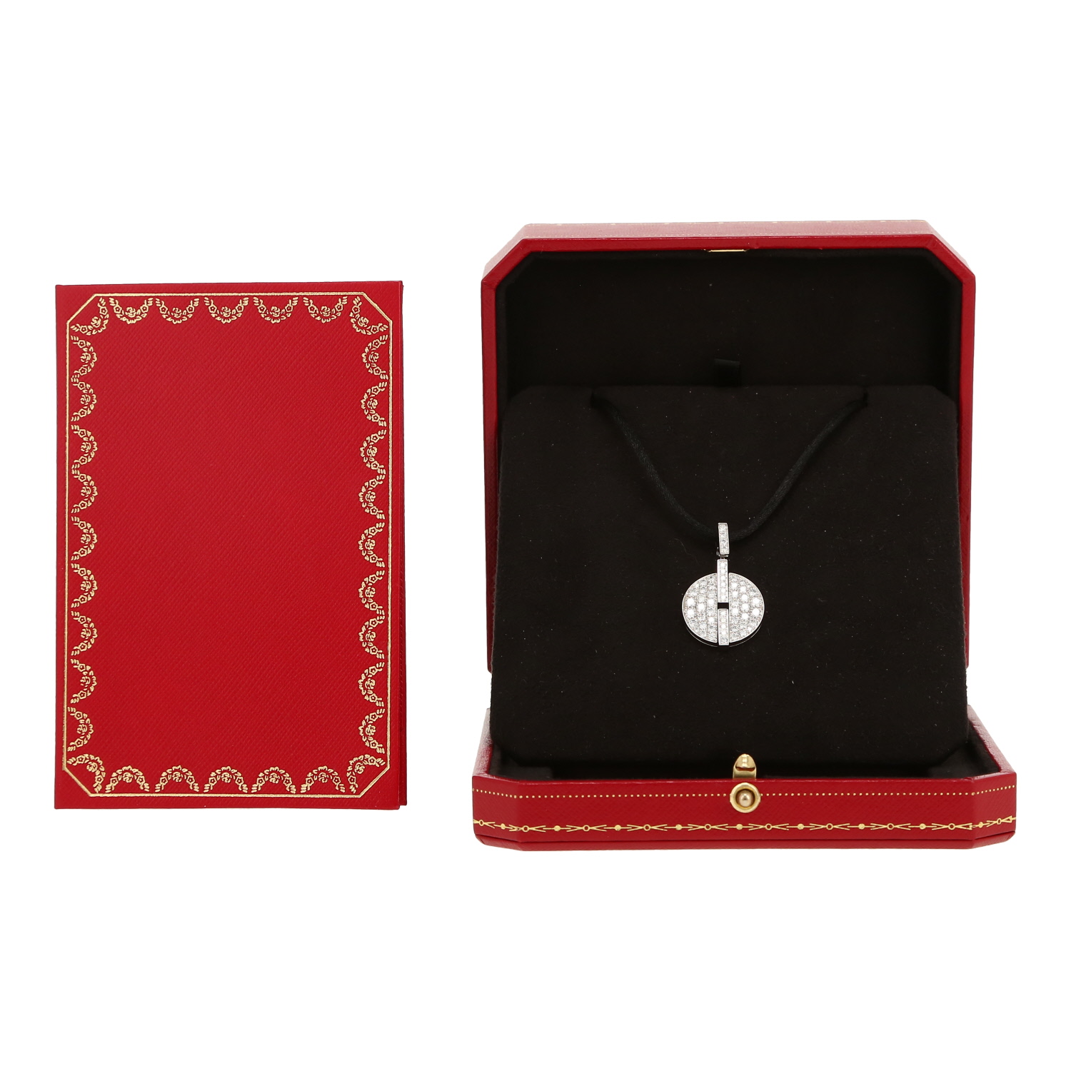 Pendentif Cartier Himalia grand modèle en or blanc et diamants - Detail D2