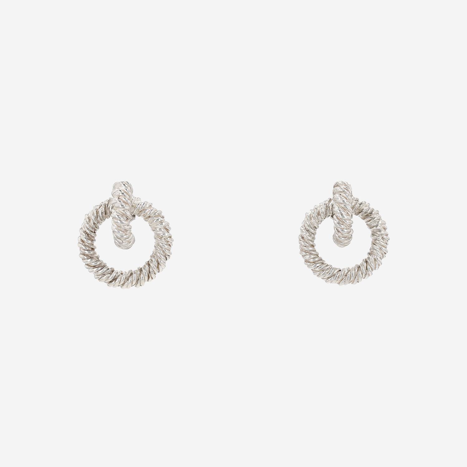 Hermès  earrings for non pierced ears in silver