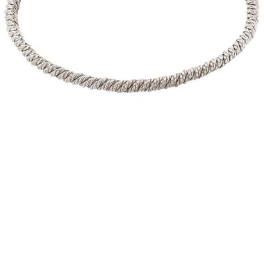 Collar semirrígido Hermès  de plata