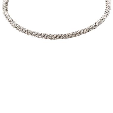 Hald-rigid Hermès  necklace in silver