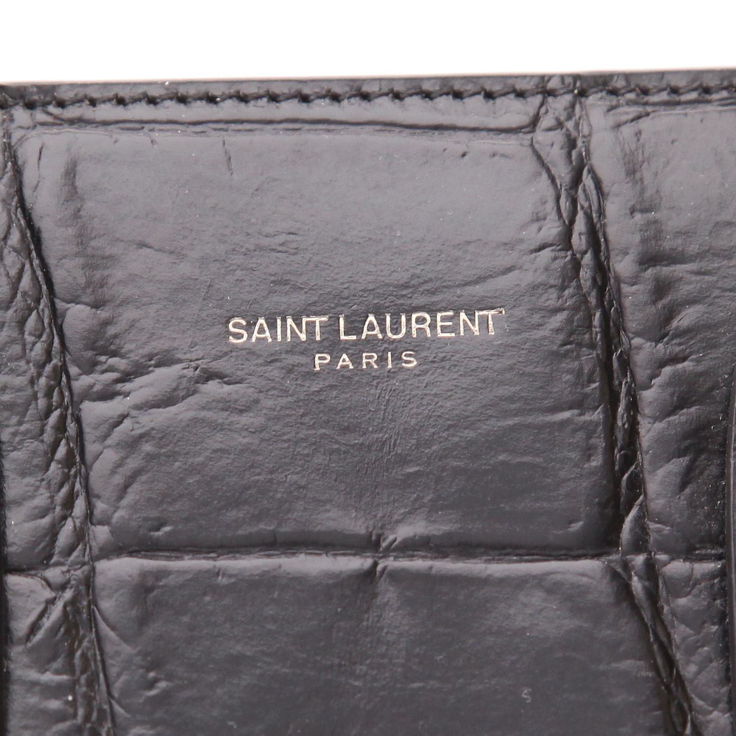 Bolso de mano Saint Laurent  Sac de jour Baby en cuero negro - Detail D2