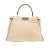 Sac à main Fendi  Peekaboo en cuir grainé écru - 360 thumbnail