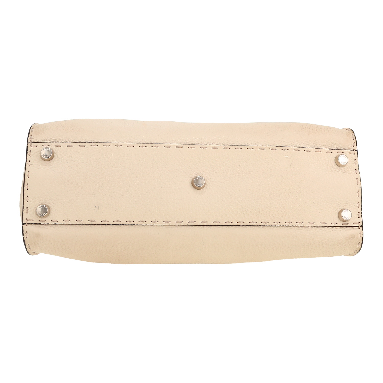 Bolso de mano Fendi  Peekaboo en cuero granulado crudo - Detail D1