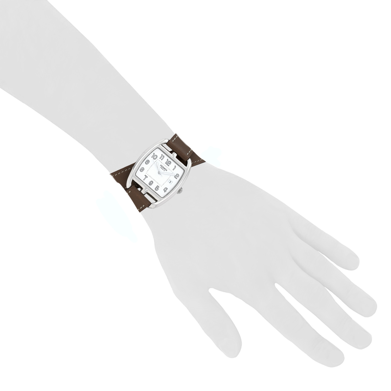 Reloj Hermès Cape Cod Tonneau de acero Ref: Hermès - CT1.710  Circa 2010 - Detail D1